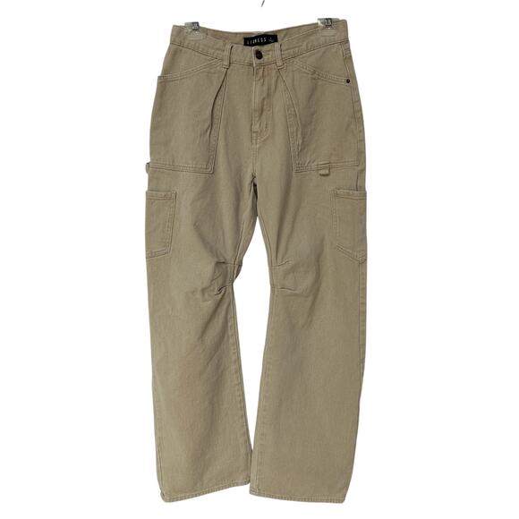 Lioness Jeans Khaki Miami Vice Low Rise Carpenter Barrel Slouchy Women's Small - Picture 1 of 9